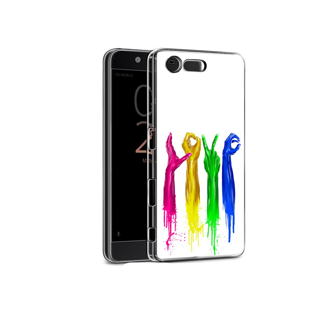 

Чехол MyPads Tocco для Sony Xperia X Compact яркие руки love (PT50548.245.707), Прозрачный, Tocco
