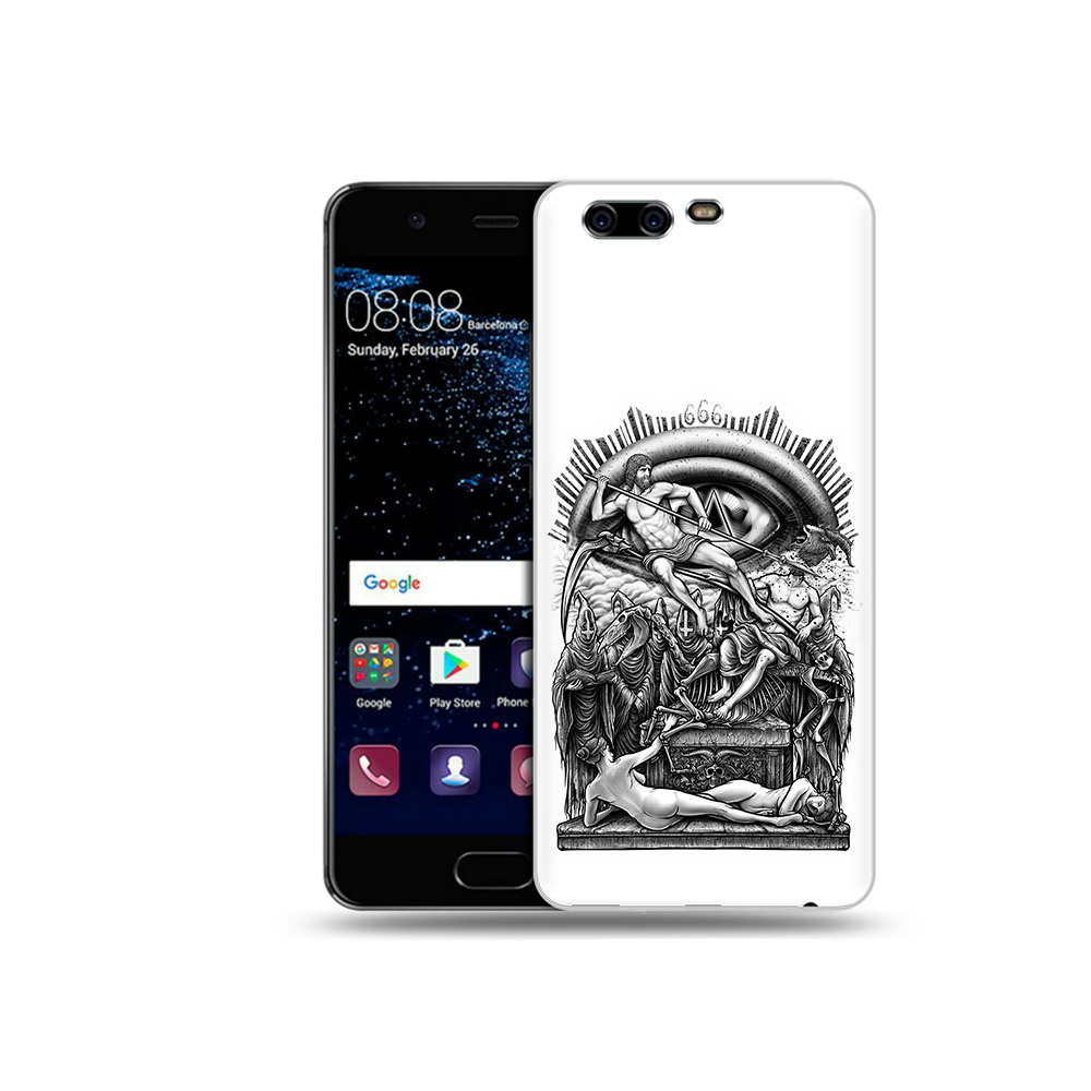 

Чехол MyPads Tocco для Huawei P10 Plus оракул черно белый (PT60941.40.528), Прозрачный, Tocco