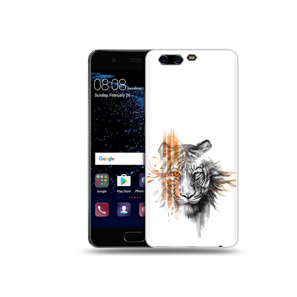 Чехол MyPads Tocco для Huawei P10 Plus огненный тигр (PT60941.40.526)