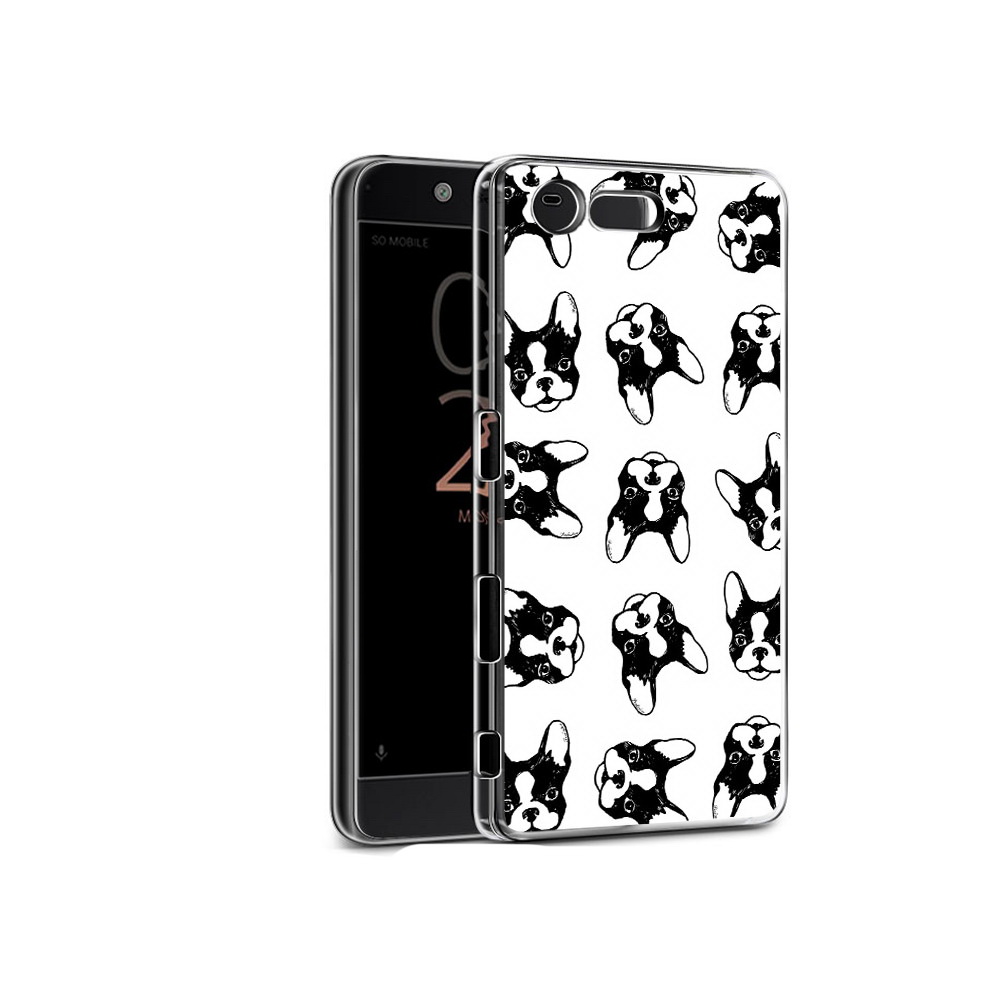 

Чехол MyPads Tocco для Sony Xperia X Compact черно белые собачки (PT50548.245.683), Прозрачный, Tocco