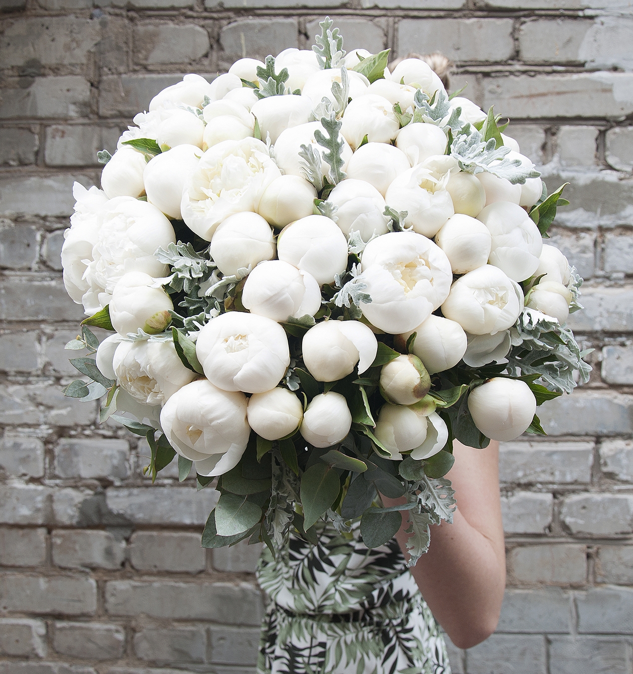

Букет белых пионов 51 шт Sfloristic , 45 см