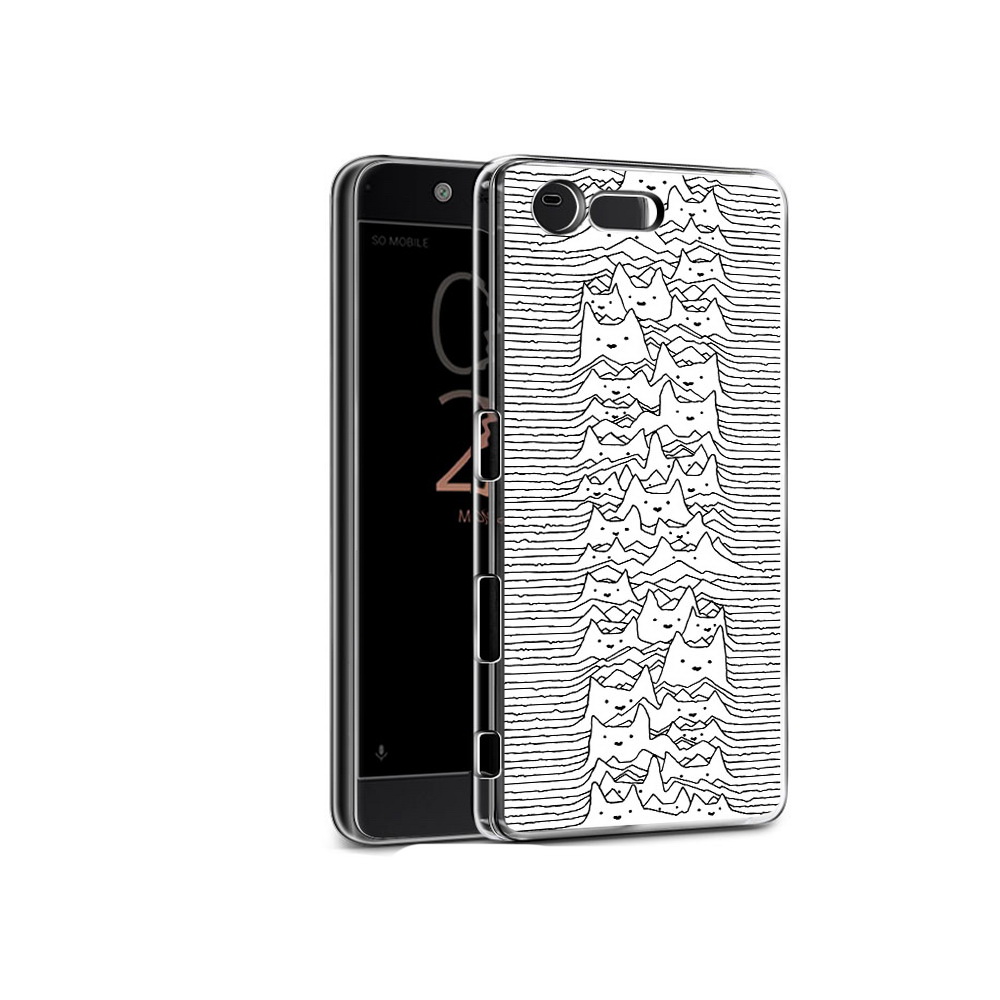 

Чехол MyPads Tocco для Sony Xperia X Compact черно белые коты 3D (PT50548.245.682), Прозрачный, Tocco