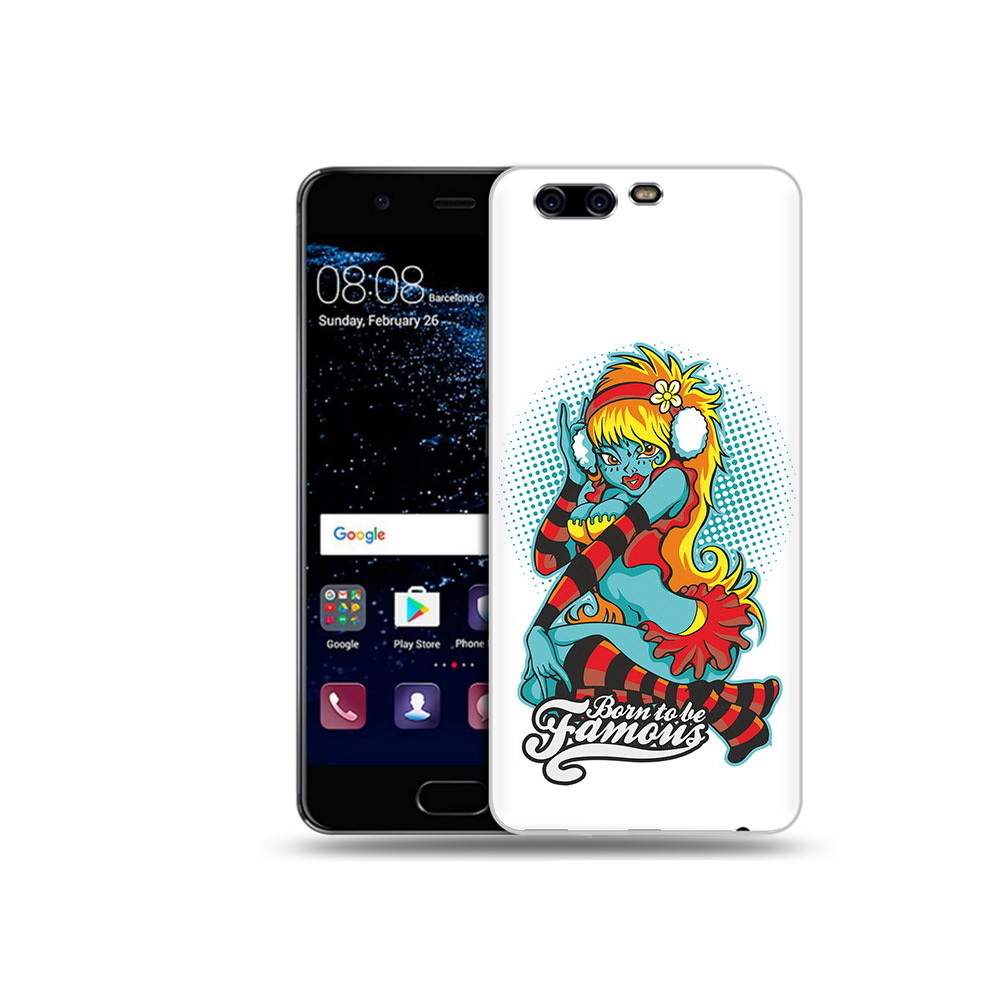 

Чехол MyPads Tocco для Huawei P10 Plus нарисованная девушка в наушниках (PT60941.40.498), Прозрачный, Tocco