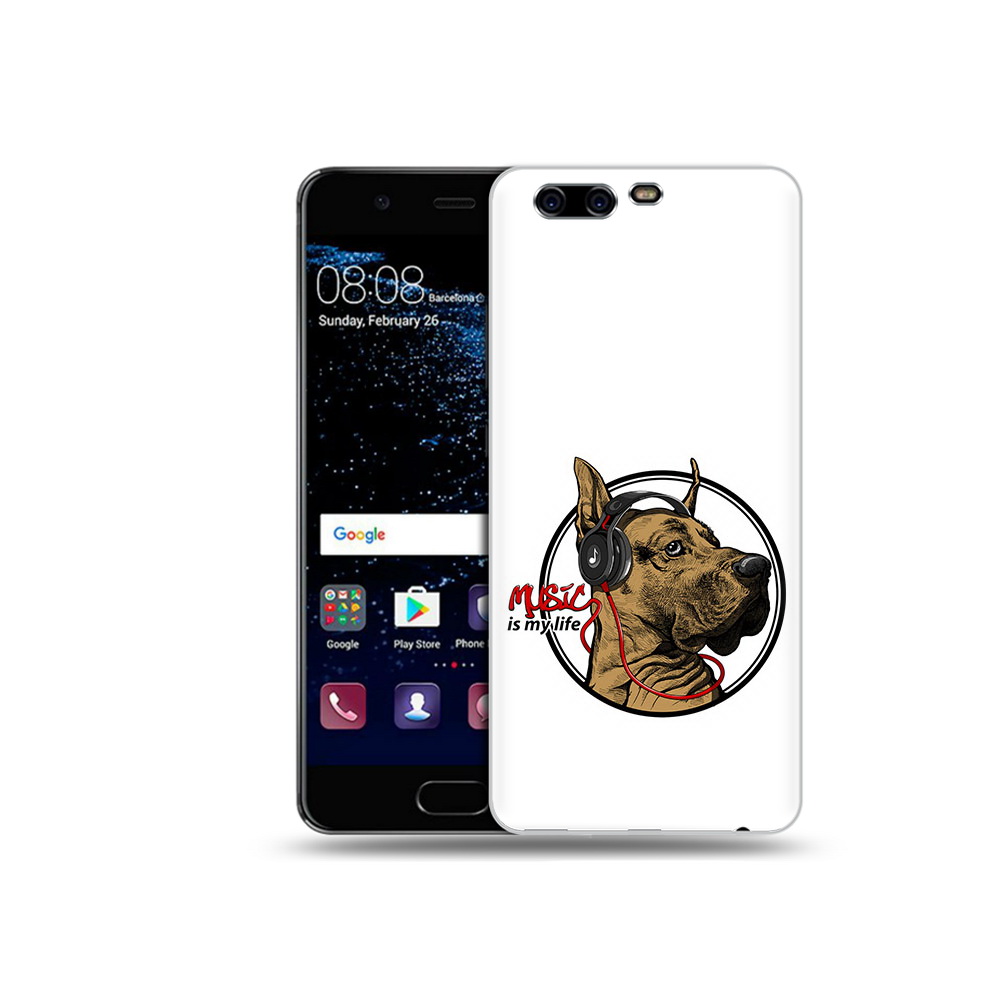 

Чехол MyPads Tocco для Huawei P10 Plus музыкальная собака (PT60941.40.490), Прозрачный, Tocco