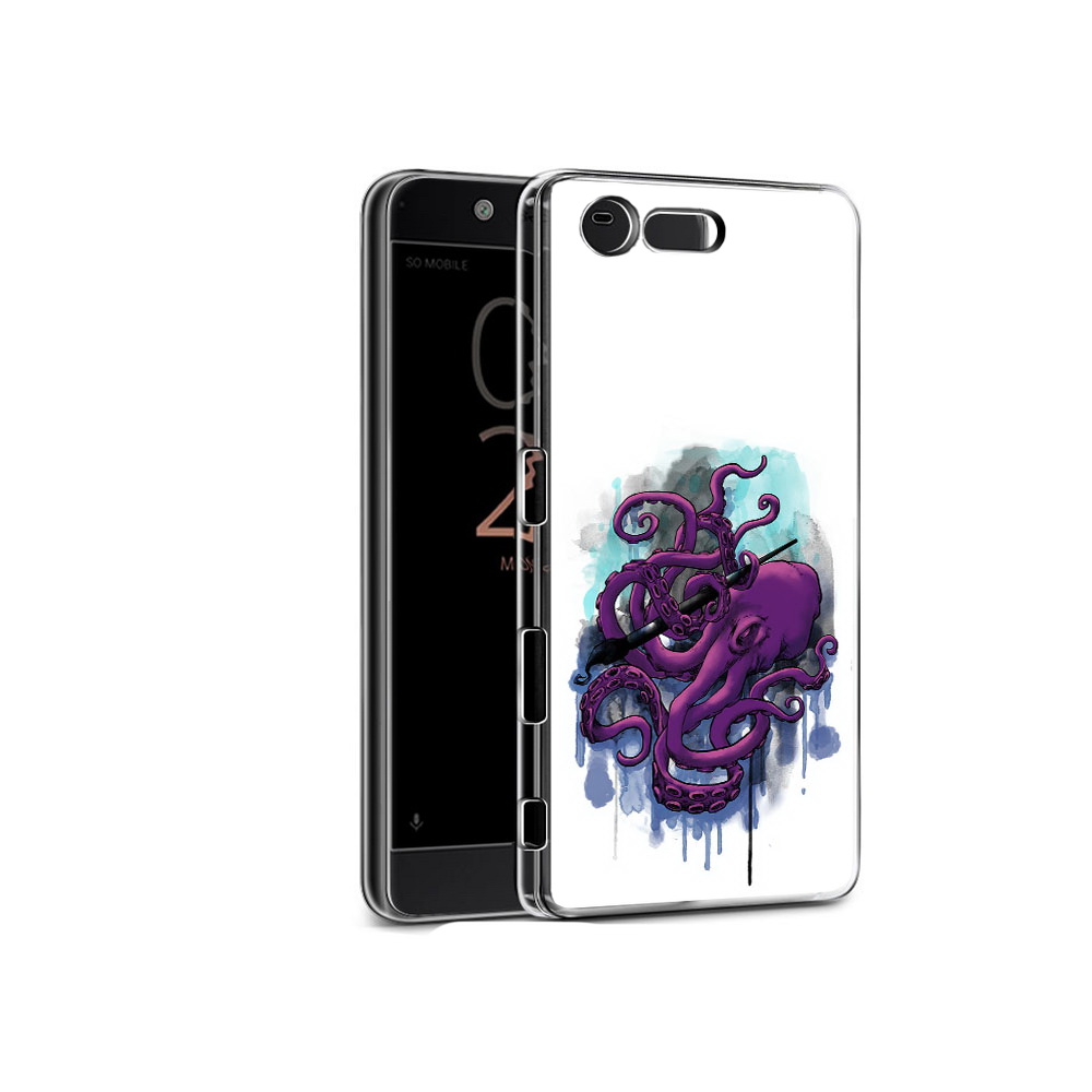 

Чехол MyPads Tocco для Sony Xperia X Compact фиолетовый осьминог (PT50548.245.658), Прозрачный, Tocco