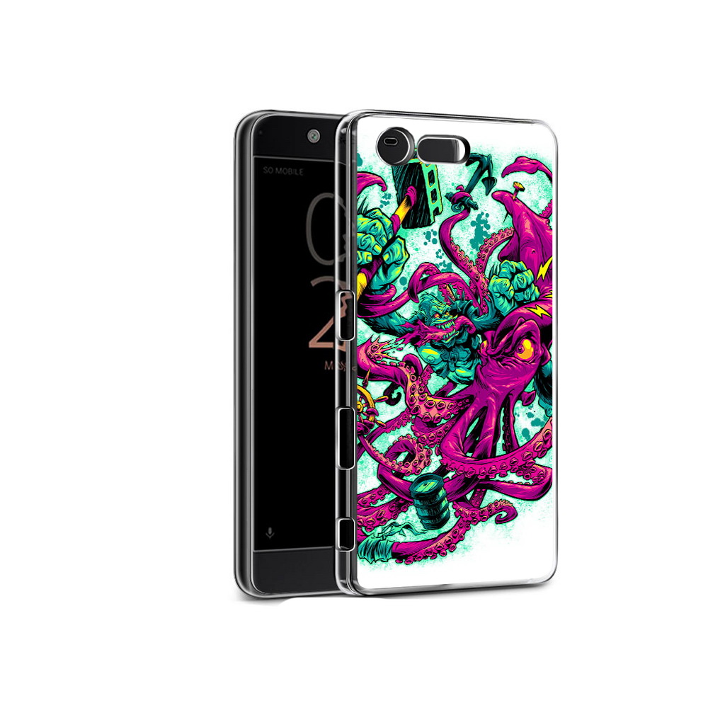

Чехол MyPads Tocco для Sony Xperia X Compact фиолетовый кракен (PT50548.245.657), Прозрачный, Tocco