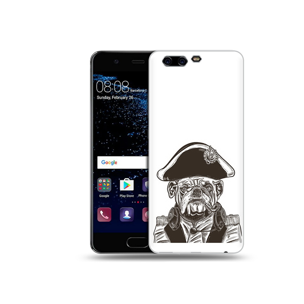 

Чехол MyPads Tocco для Huawei P10 Plus мопс генерал (PT60941.40.483), Прозрачный, Tocco