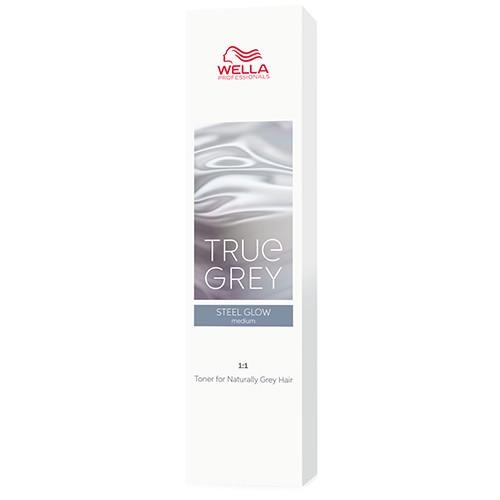 Тонер для седых волос Wella Professional True Grey Steel Glow Medium, 60 мл dewal beauty зажимы для волос серые прозрачные 5 шт