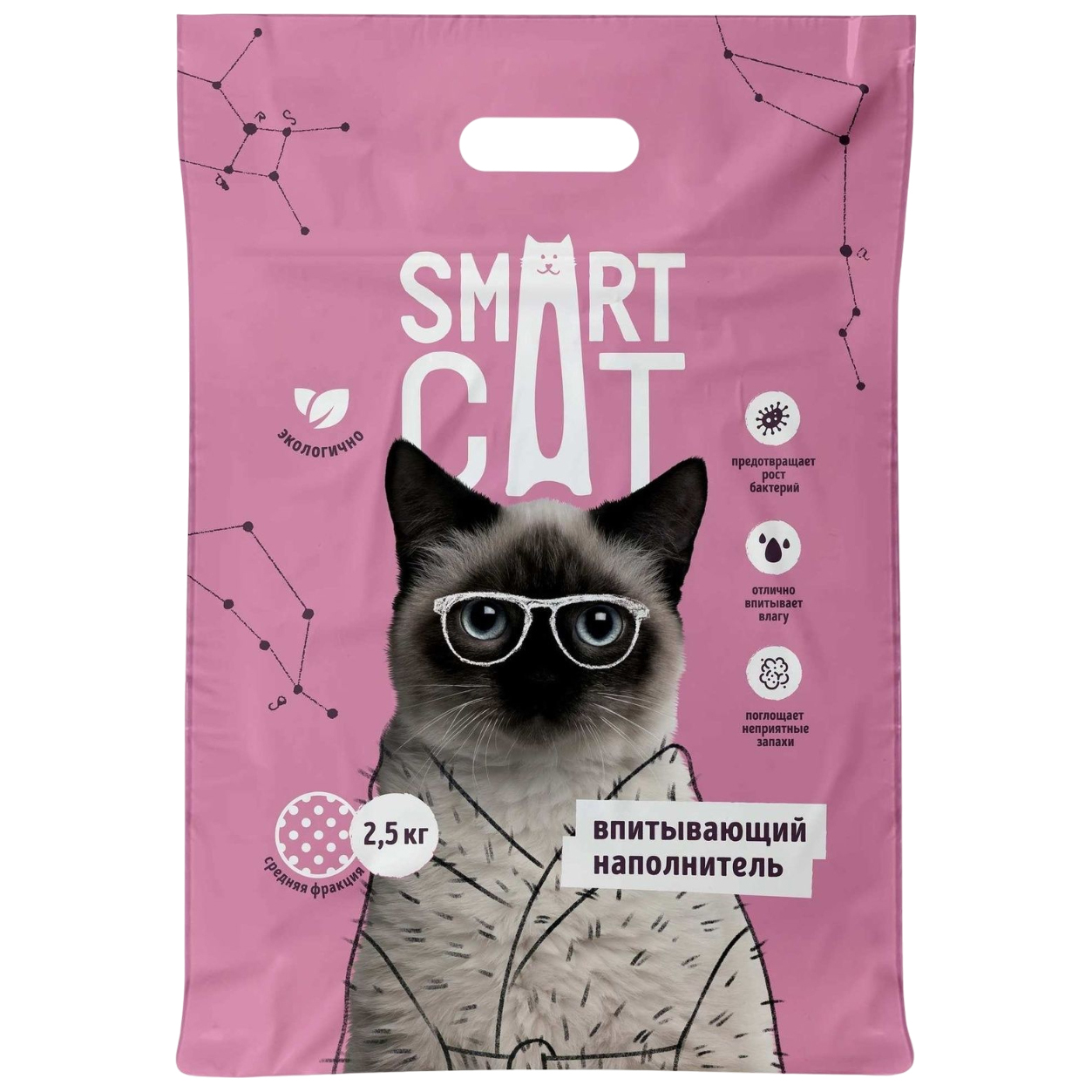 

Впитывающий наполнитель Smart Cat минеральный, средняя фракция, 5л