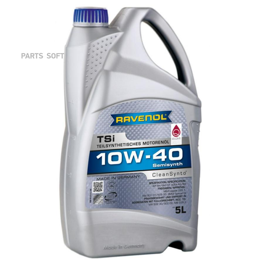 

Ravenol Масло Моторное Ravenol Tsi 10w-40 Полусинтетическое 5 Л 4014835724150
