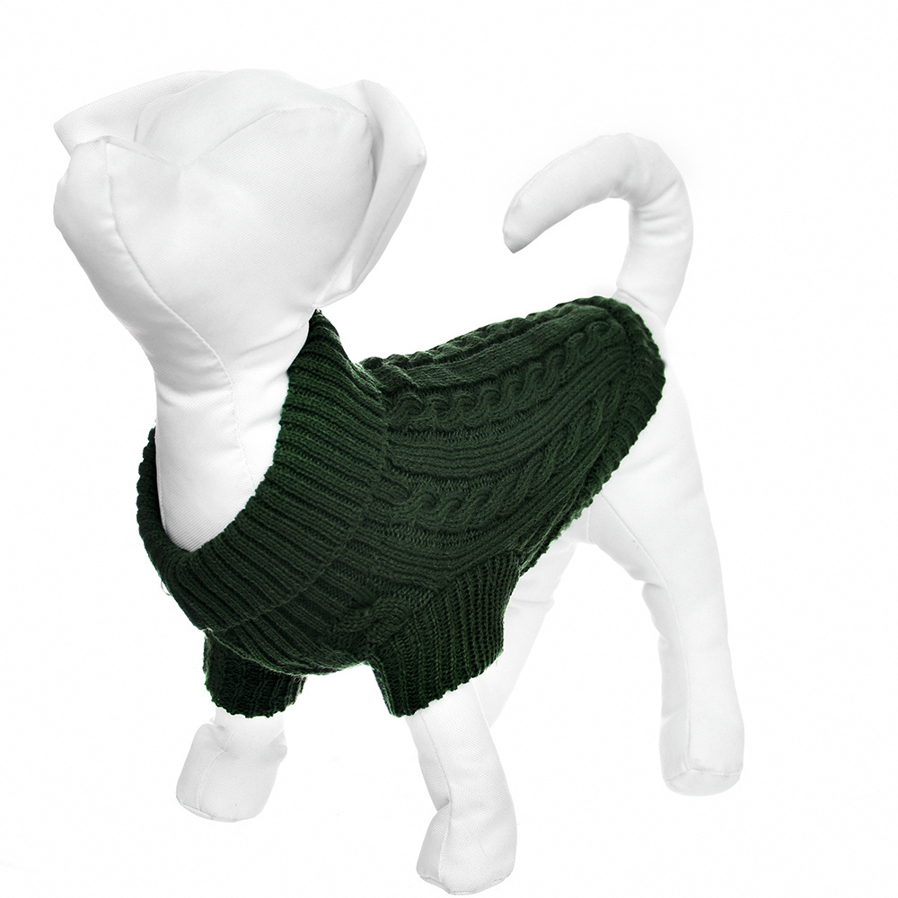 Одежда для собак Lelap Verde свитер зеленый, длина спины 30см