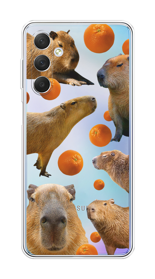 

Чехол на Samsung Galaxy M54 "Капибара и апельсины", Бежевый;оранжевый, 2108250-1