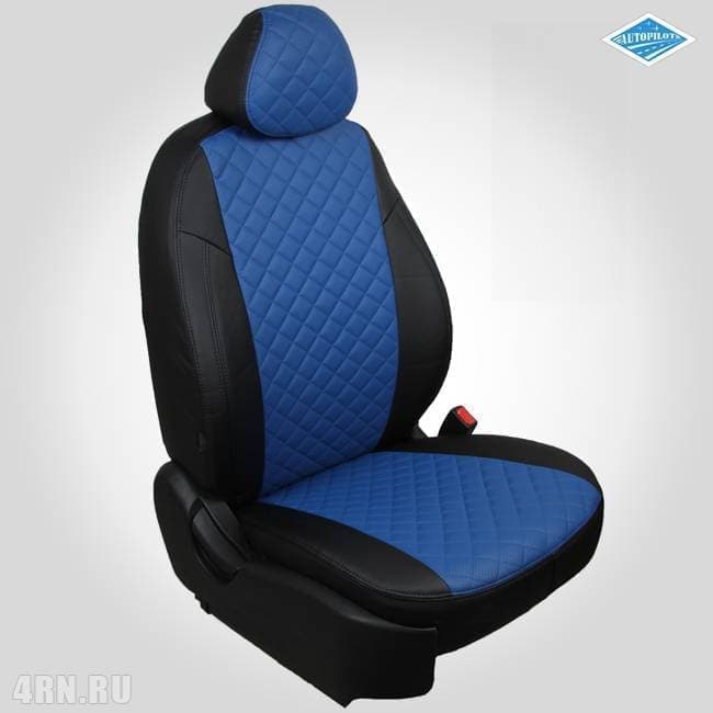 

Авточехлы Автопилот для Ford Focus 3 Sport, Titanium алькантара Ромб черно-синий