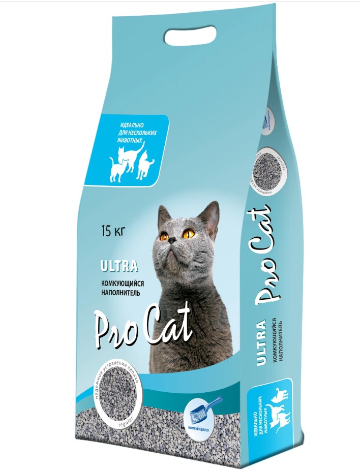 

Наполнитель для кошачьего туалета Pro Cat ультракомкующийся 15 кг x 3 шт
