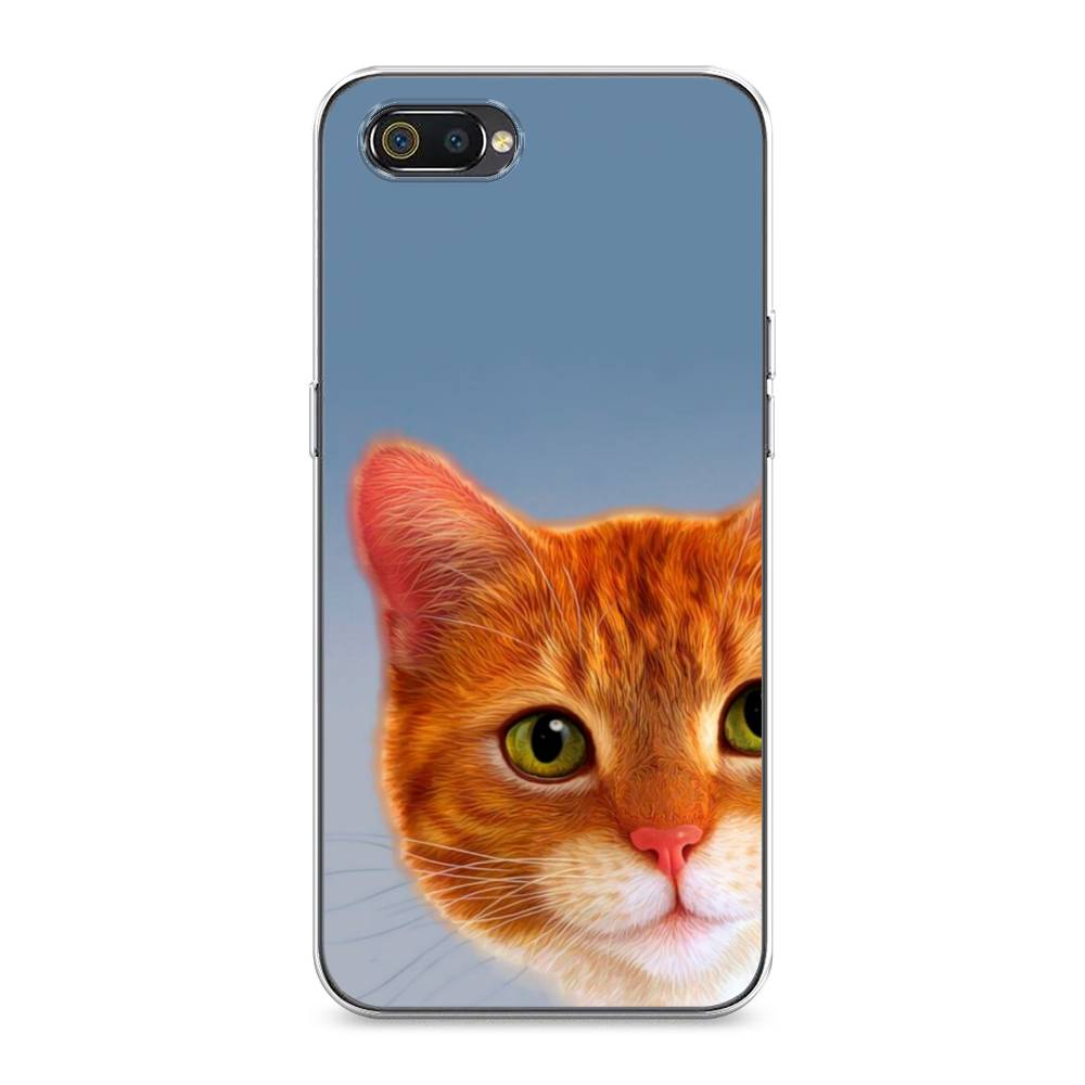 

Чехол на Realme C2 "Любопытный котик", Коричневый, 251150-1