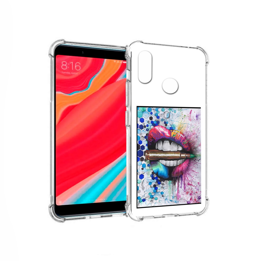 

Чехол MyPads Tocco для Xiaomi Mi Mix 2S разноцветные губы с пулей (PT110206.315.571), Прозрачный, Tocco