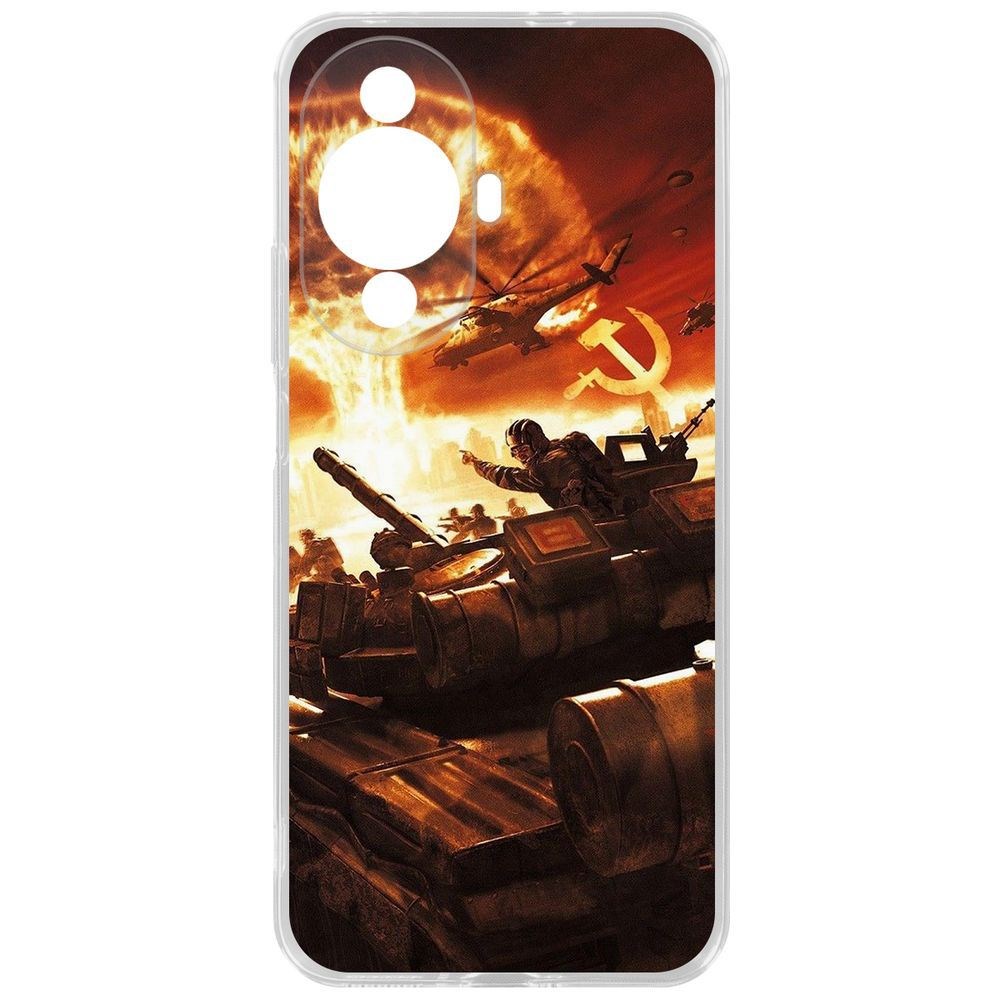 

Чехол-накладка Krutoff Clear Case Красная Угроза для Huawei Nova 11, Прозрачный