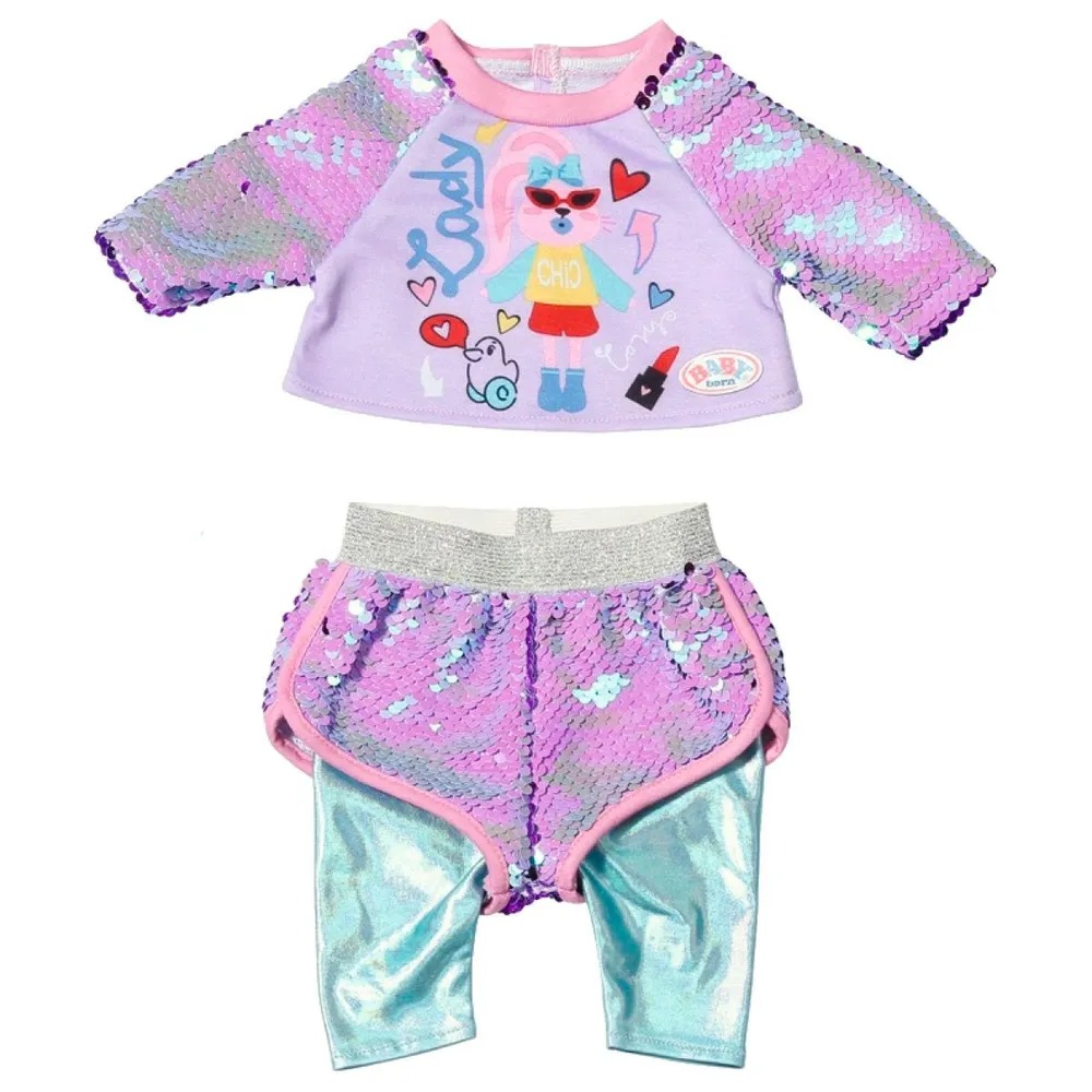 Кофта, шорты для пупса 43 см Zapf Creation 828-182 стульчик для кормления кукол zapf creation baby born коробка