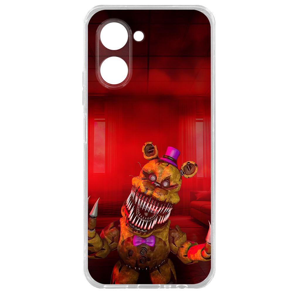 

Чехол-накладка Krutoff Clear Case ФНАФ - Фредди атакует для Realme C33, Прозрачный