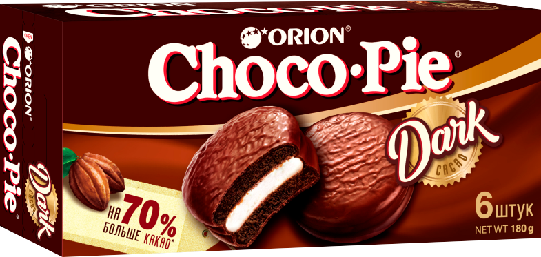 Печенье Orion Choco Pie Dark в глазури 180 г
