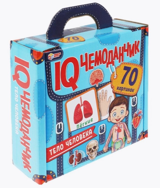 

Настольная игра развивающая Умные игры Тело человека IQ чемоданчик