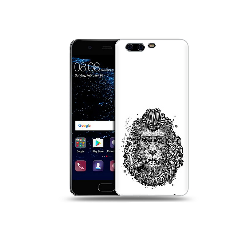 

Чехол MyPads Tocco для Huawei P10 Plus курящий лев (PT60941.40.432), Прозрачный, Tocco