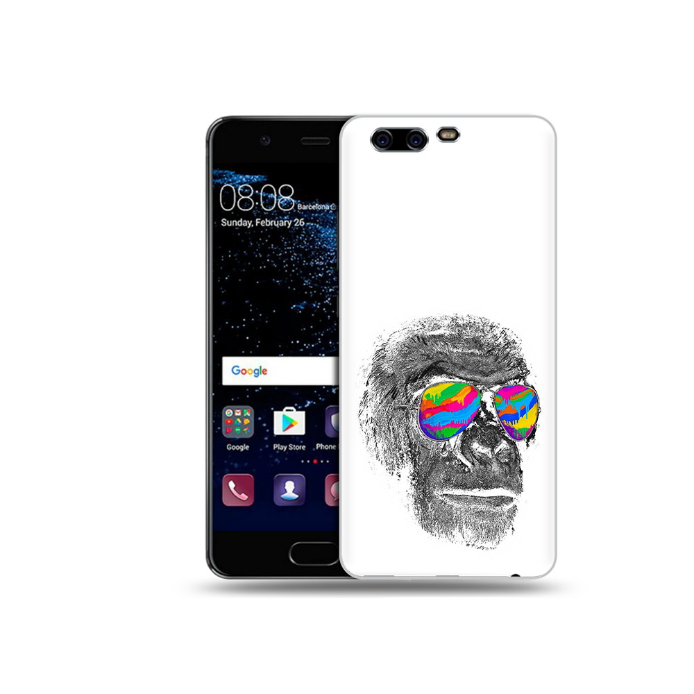 

Чехол MyPads Tocco для Huawei P10 Plus крутая обезьяна в очках (PT60941.40.422), Прозрачный, Tocco