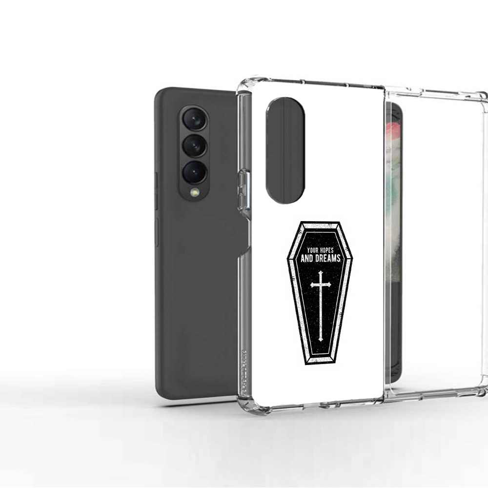 

Чехол MyPads Tocco для Samsung Galaxy Z Fold 3 гроб с мечтами, Прозрачный, Tocco