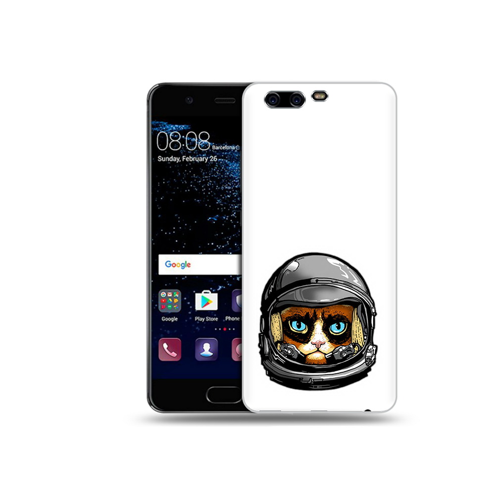 

Чехол MyPads Tocco для Huawei P10 Plus кот космонавт (PT60941.40.400), Прозрачный, Tocco