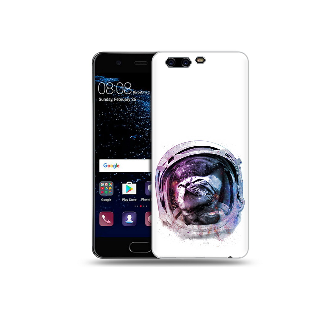 

Чехол MyPads Tocco для Huawei P10 Plus кот в шлеме (PT60941.40.396), Прозрачный, Tocco