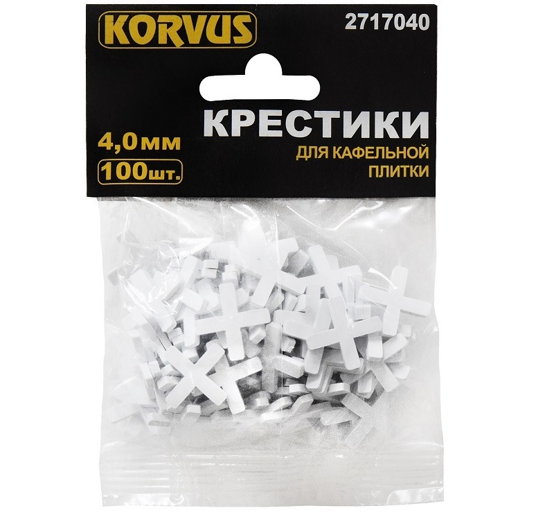 

Крестики для плитки Korvus 2717040 4 мм 100 шт
