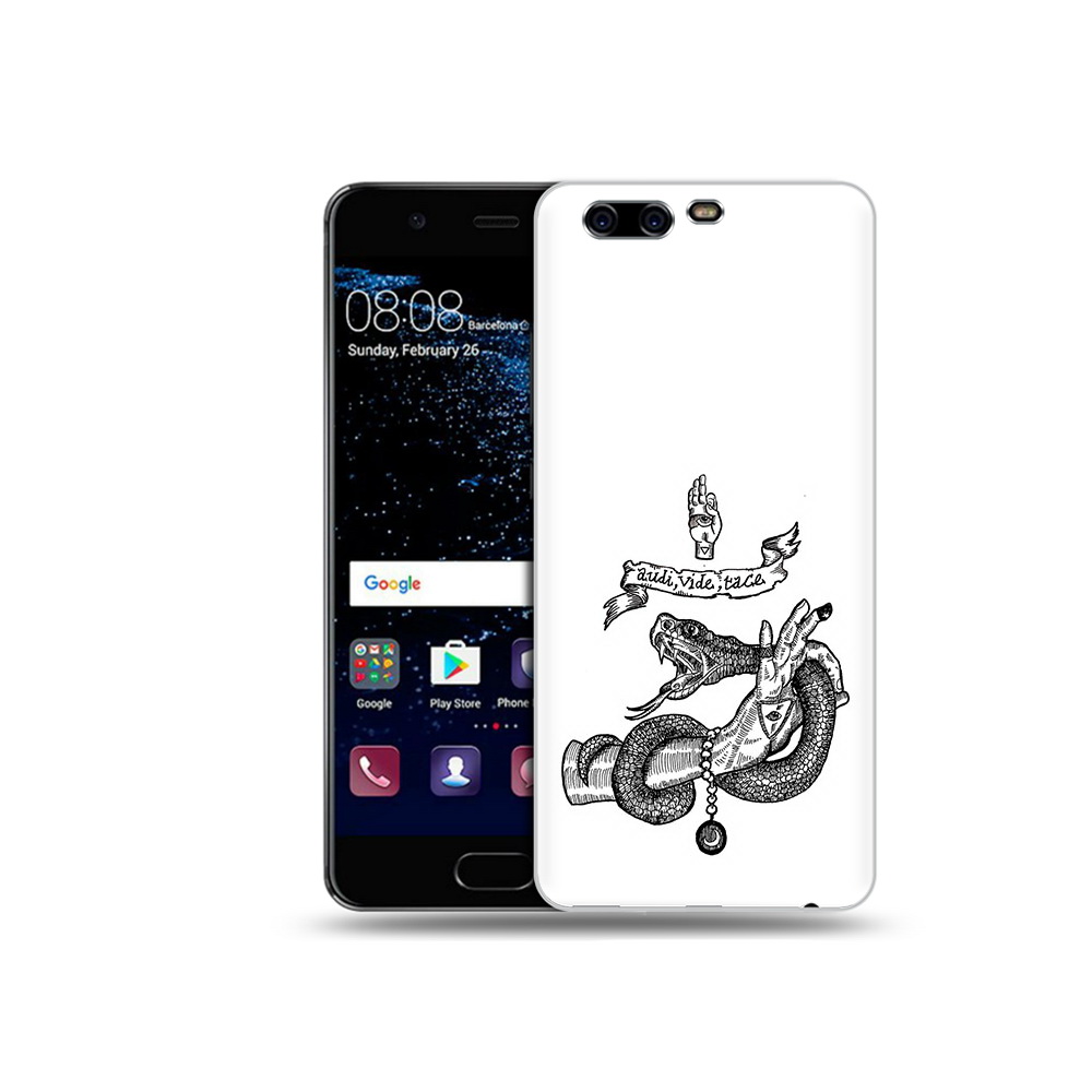 

Чехол MyPads Tocco для Huawei P10 Plus змея на руке рисунок (PT60941.40.366), Прозрачный, Tocco