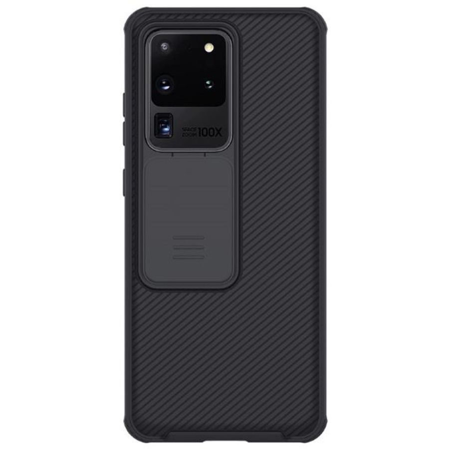 фото Чехол для samsung galaxy s20 ultra с защитой камеры nillkin camshield case - черный