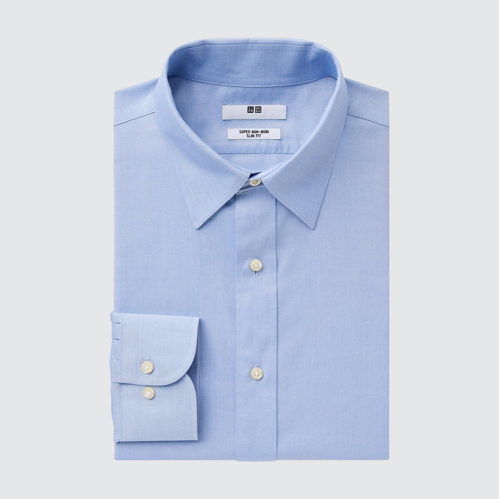 Рубашка мужская UNIQLO 453094COL60 синяя 2XL (доставка из-за рубежа)