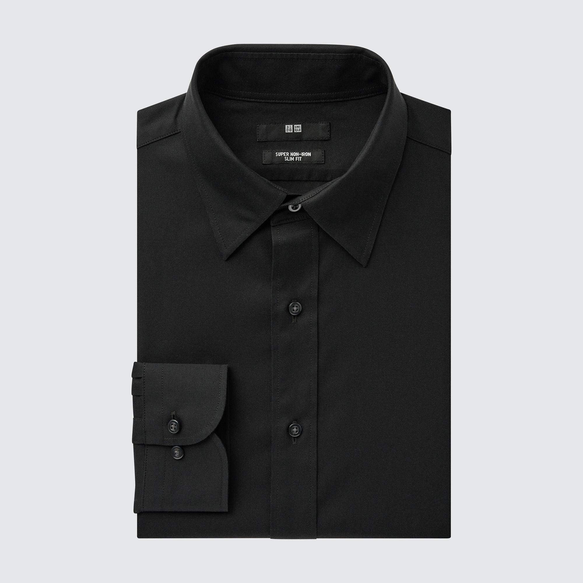 

Рубашка мужская UNIQLO 453094COL09 черная XS (доставка из-за рубежа), 453094COL09
