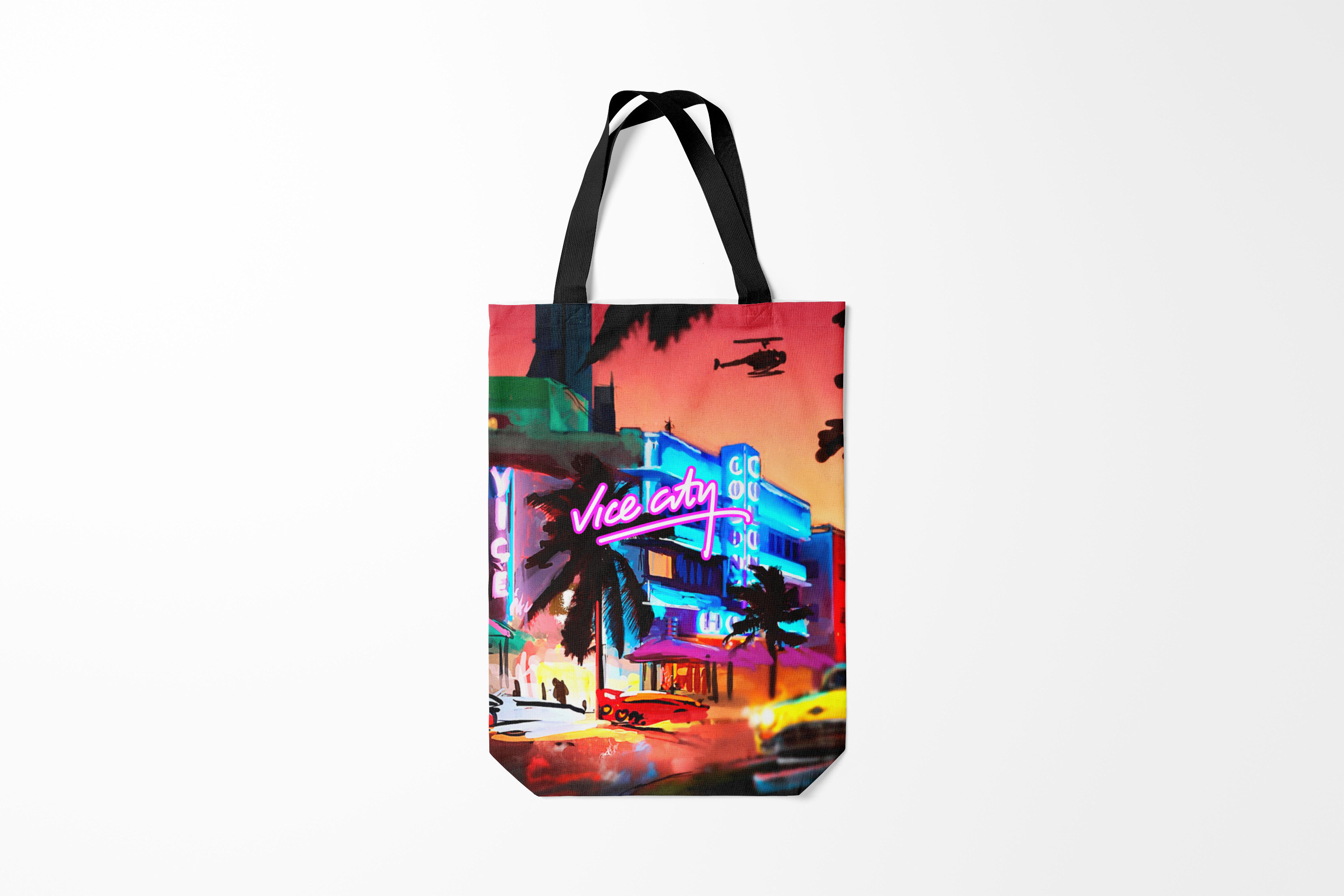 

Сумка шoппер унисекс Burnettie GTA VICE CITY, бирюзовый, GTA VICE CITY