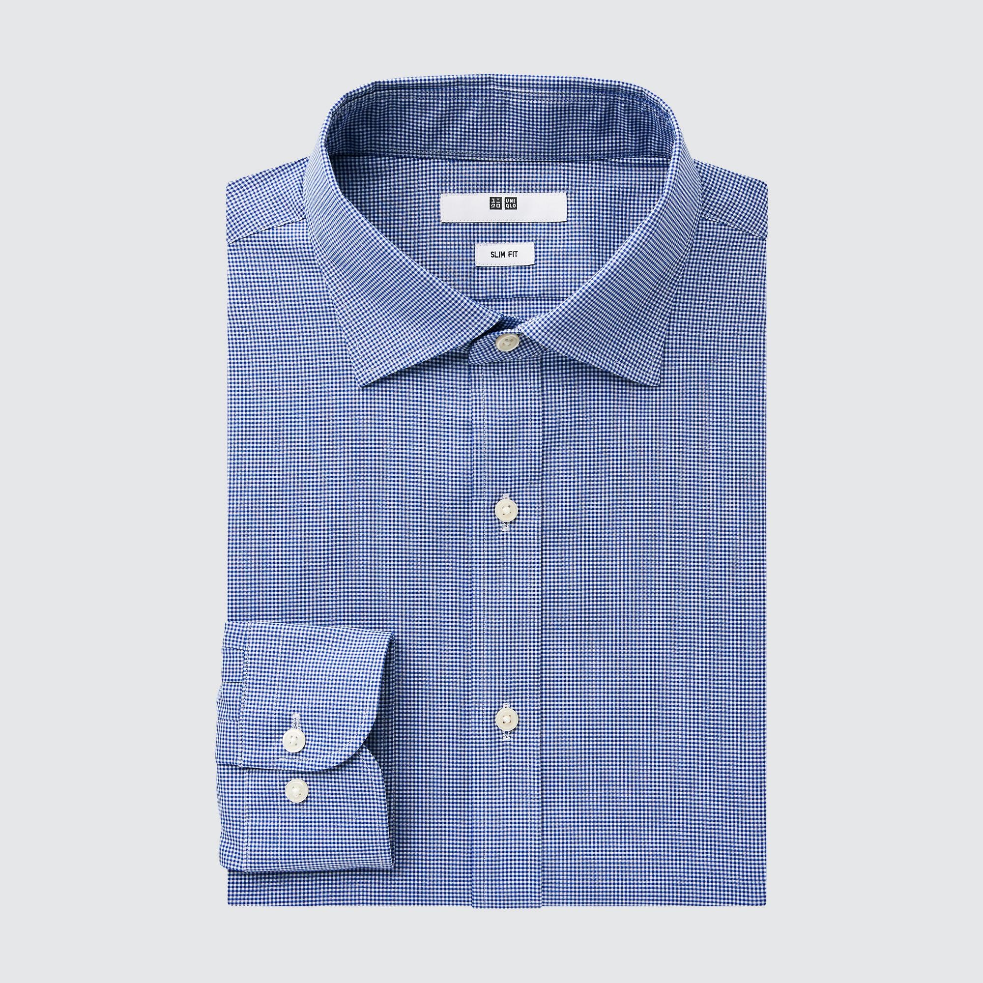 Рубашка мужская UNIQLO 453075COL68 синяя XL (доставка из-за рубежа)