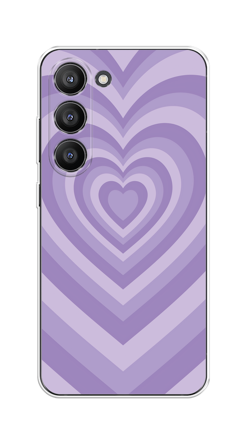 

Чехол на Samsung Galaxy S23 5G "Violet heart latte", Фиолетовый, 2107350-1