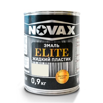 фото Эмаль novax elite "жидкий пластик" (1л - 0,9 кг) (белый)