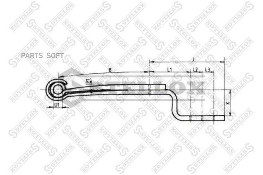 84-55604-SX_полурессора 2-ух лист. !2/38x82x100 500+470/320/50/70 Kr150 BPW