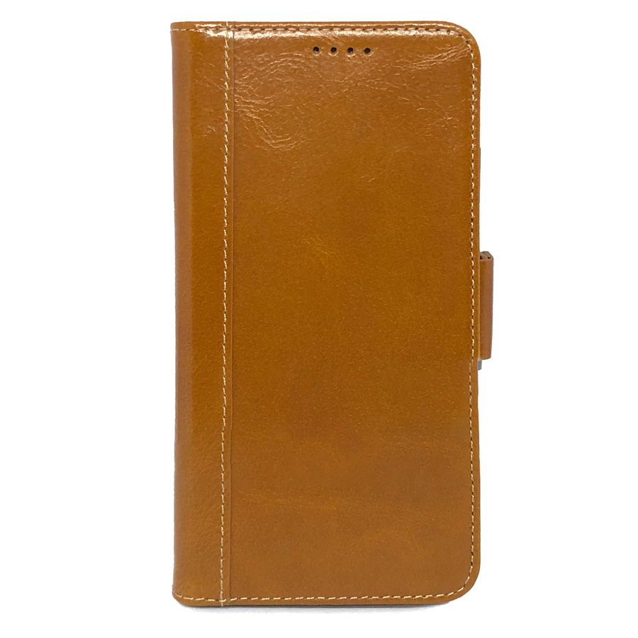 фото Чехол-книжка для iphone xs max кожаный bm case leatherline - светло-коричневый