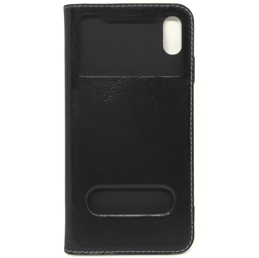 фото Чехол-книжка для iphone xs max кожаный bm case leatherwindow - черный