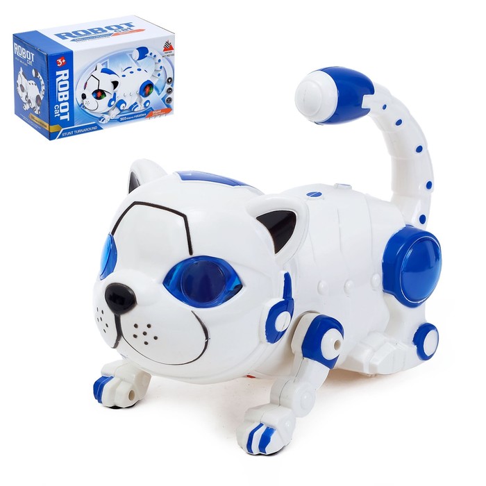Игрушка-робот Кошка, работает от батареек, световые и звуковые эффекты, в ассортименте
