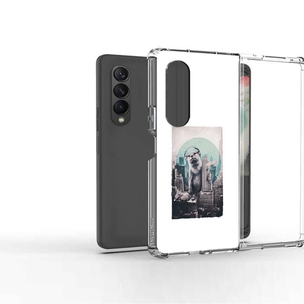 

Чехол MyPads Tocco для Samsung Galaxy Z Fold 3 выдра в городе, Прозрачный, Tocco