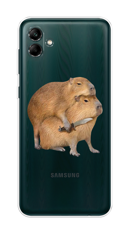 

Чехол на Samsung Galaxy A04 "Капибара с ножом", Бежевый, 2107050-1