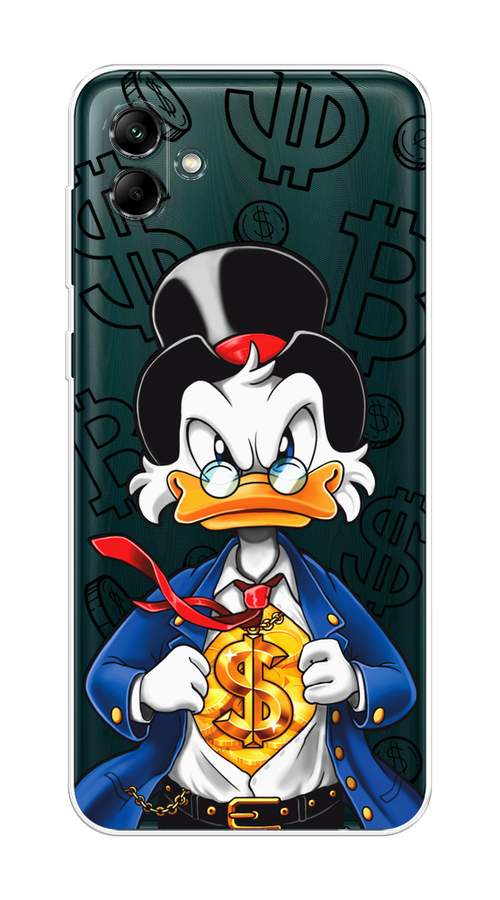 

Чехол на Samsung Galaxy A04 "Scrooge Goldman", Черный;белый;синий, 2107050-1