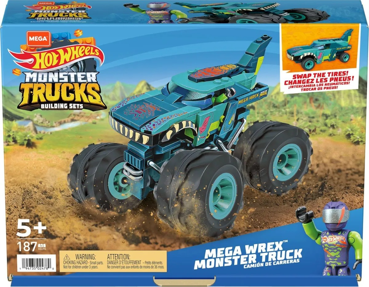 Конструктор Mattel Mega Construx Hot Wheels Монстр-трак Мега Рекс, HDJ95