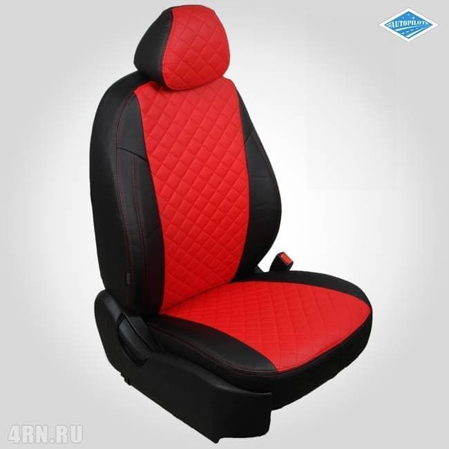 

Авточехлы Автопилот Ford Focus 2 Ghia, Titanium Алькантара Ромб черно-красн