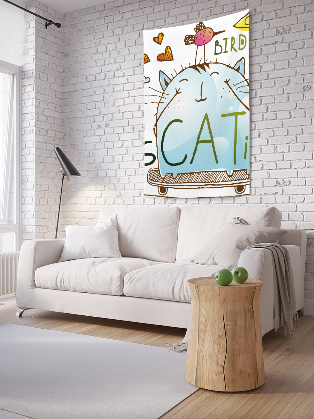 

Вертикальное фотопанно на стену JoyArty Кот на скейте 100x150 см, Кот на скейте