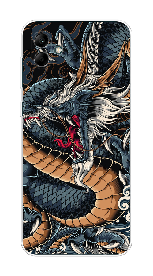 

Чехол на Samsung Galaxy A04 "Japanese Dragon", Коричневый;черный;синий, 2107050-1